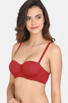 Zivame Beautiful Basics Padded Wired 3/4th Coverage Strapless Bra - Sundried Tomato — thumbnail 5